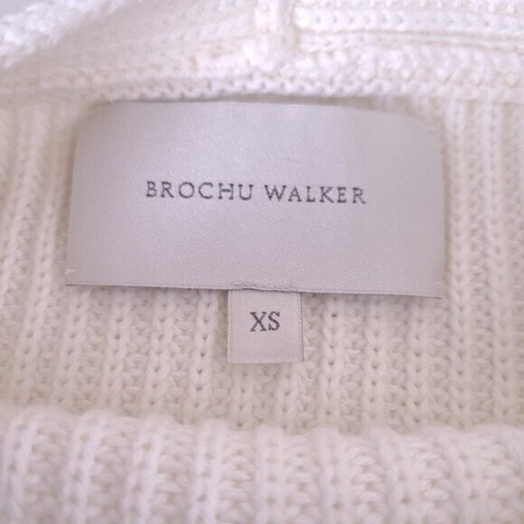Brochu Walker Jens Wool Ribbed Asymmetric Hem Sweater Top XS - Picture 9 of 9